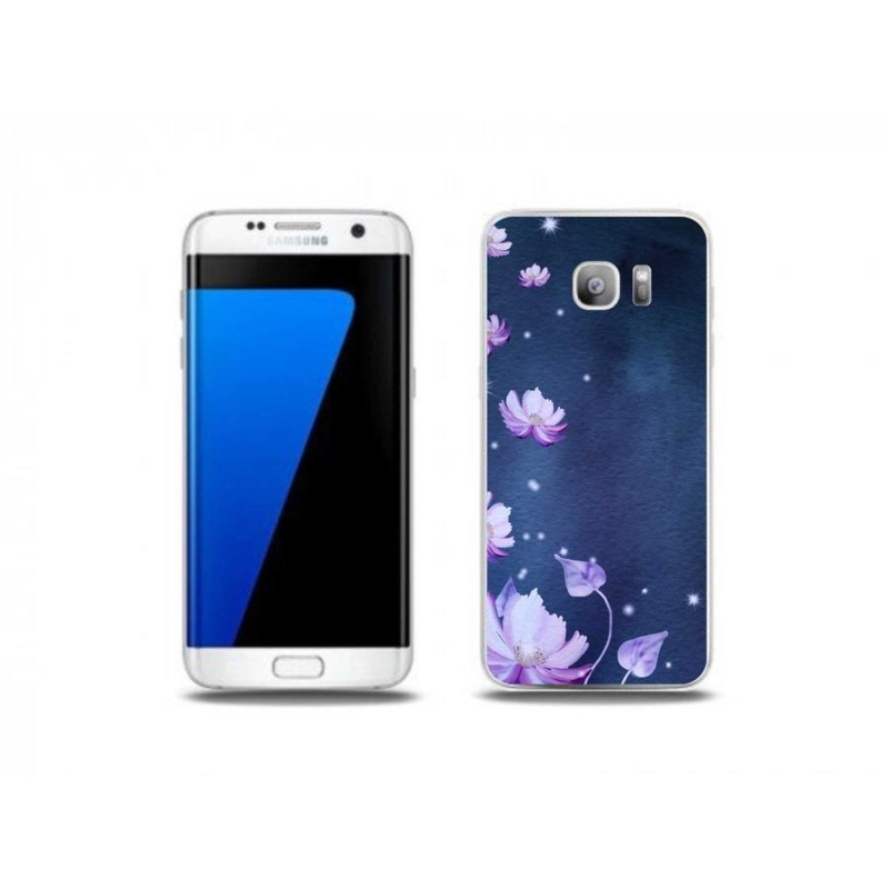 Gelový obal mmCase na mobil Samsung Galaxy S7 Edge - padající květy