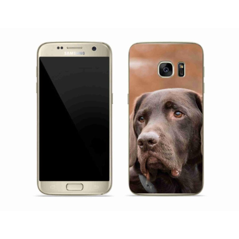 Gelový obal mmCase na mobil Samsung Galaxy S7 - hnědý labrador