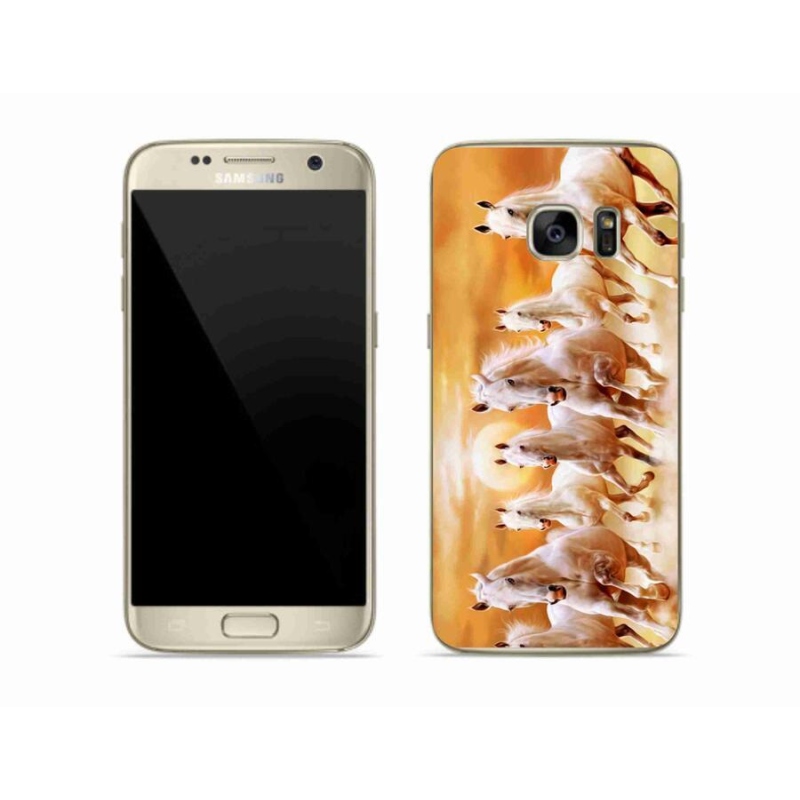 Gelový obal mmCase na mobil Samsung Galaxy S7 - koně 2