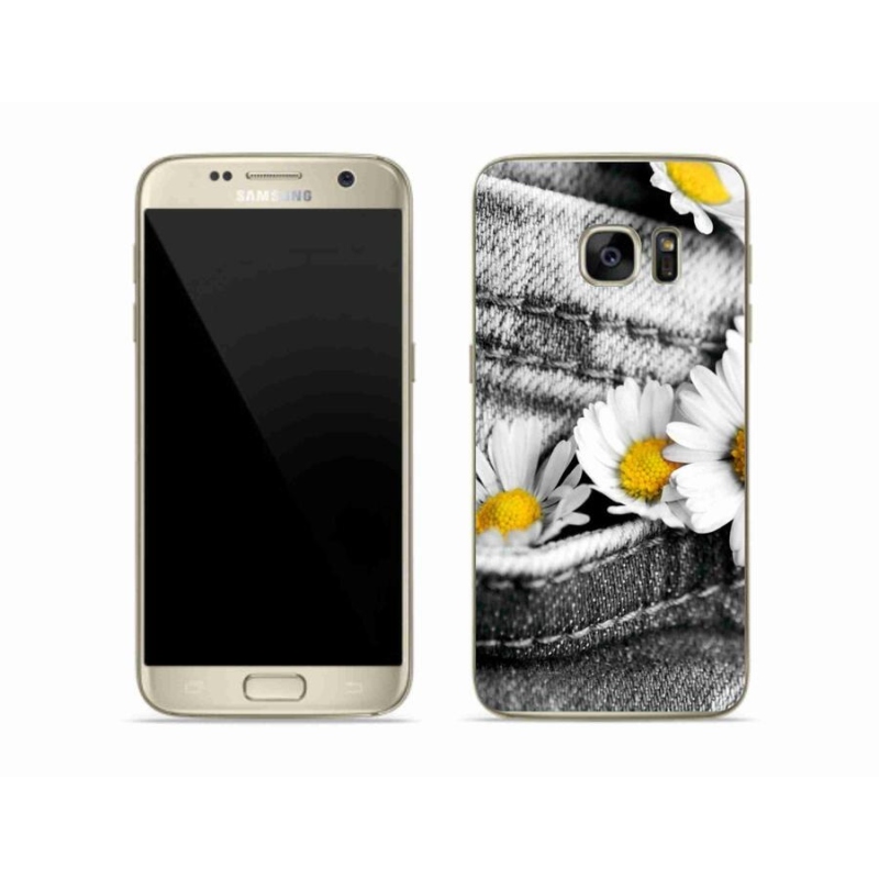 Gelový obal mmCase na mobil Samsung Galaxy S7 - kopretiny