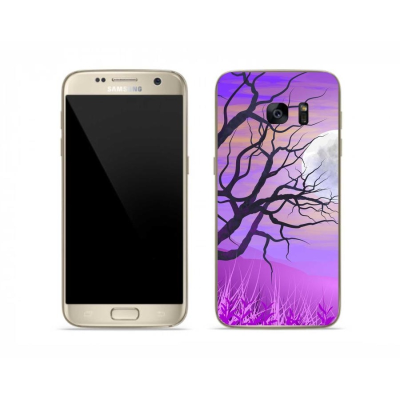 Gelový obal mmCase na mobil Samsung Galaxy S7 - kreslený opadaný strom