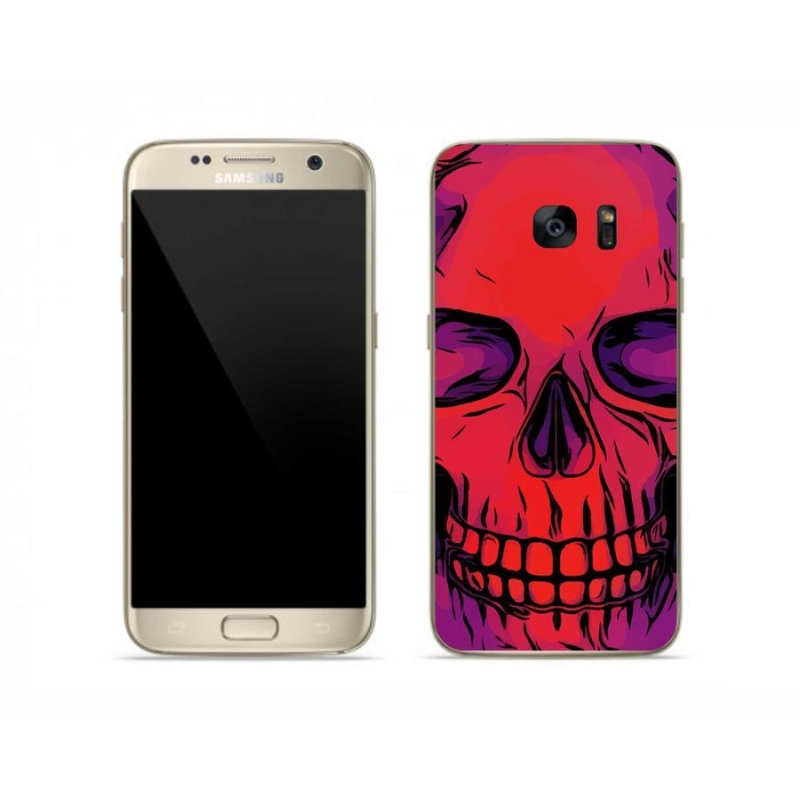 Gelový obal mmCase na mobil Samsung Galaxy S7 - lebka