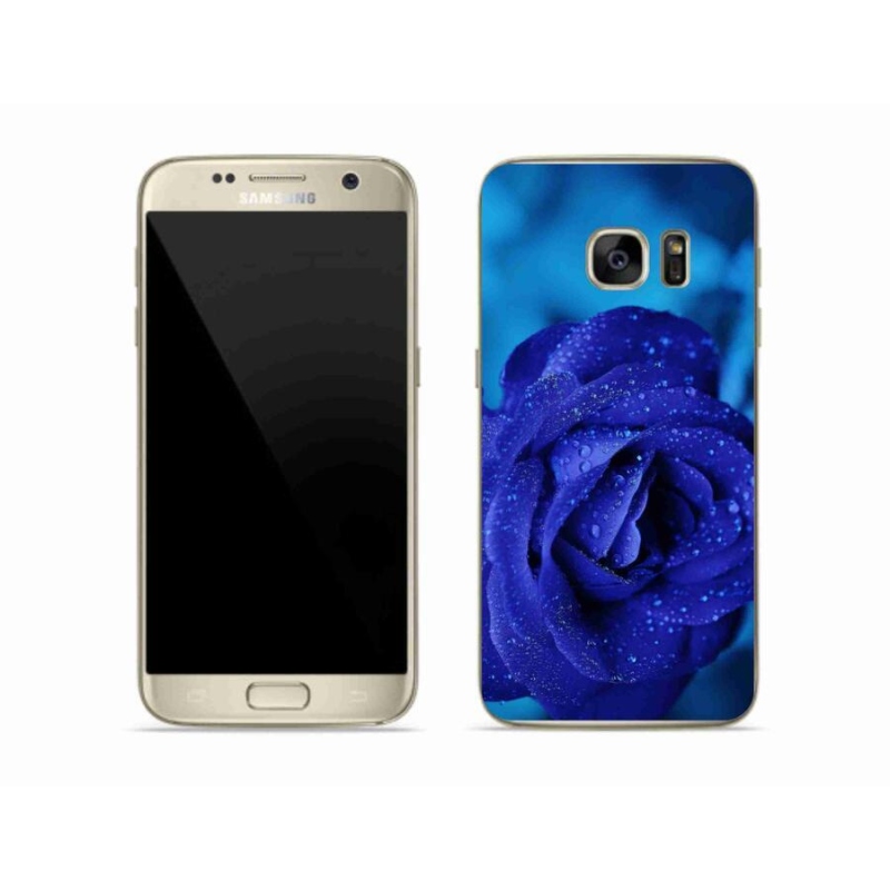 Gelový obal mmCase na mobil Samsung Galaxy S7 - modrá růže