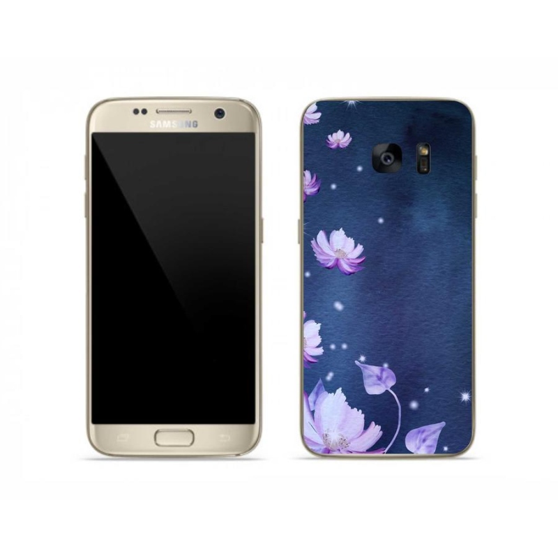Gelový obal mmCase na mobil Samsung Galaxy S7 - padající květy