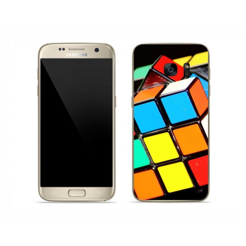 Gelový obal mmCase na mobil Samsung Galaxy S7 - rubikova kostka