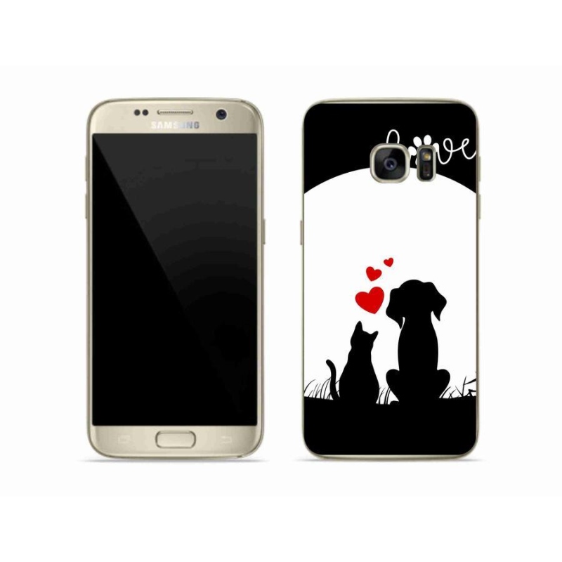 Gelový obal mmCase na mobil Samsung Galaxy S7 - zvířecí láska