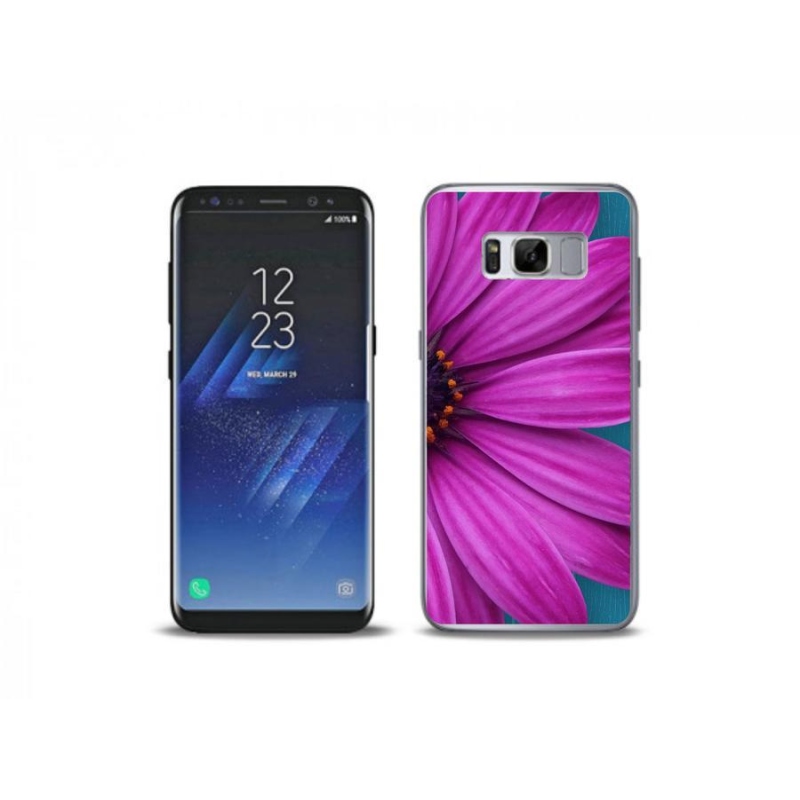 Gelový obal mmCase na mobil Samsung Galaxy S8 Plus - fialová kopretina