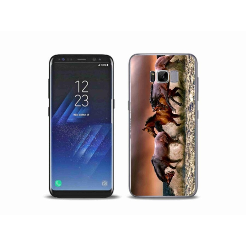 Gelový obal mmCase na mobil Samsung Galaxy S8 Plus - koně 1