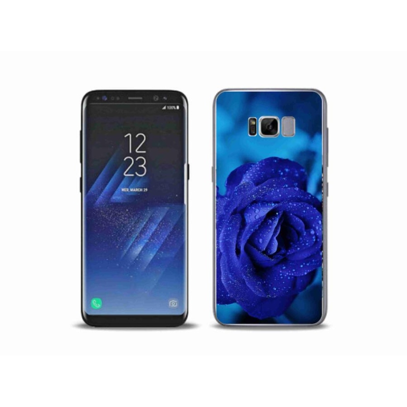 Gelový obal mmCase na mobil Samsung Galaxy S8 Plus - modrá růže
