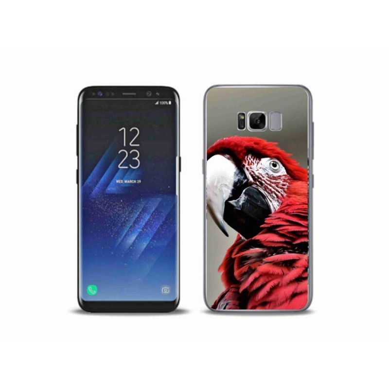 Gelový obal mmCase na mobil Samsung Galaxy S8 Plus - papoušek ara červený