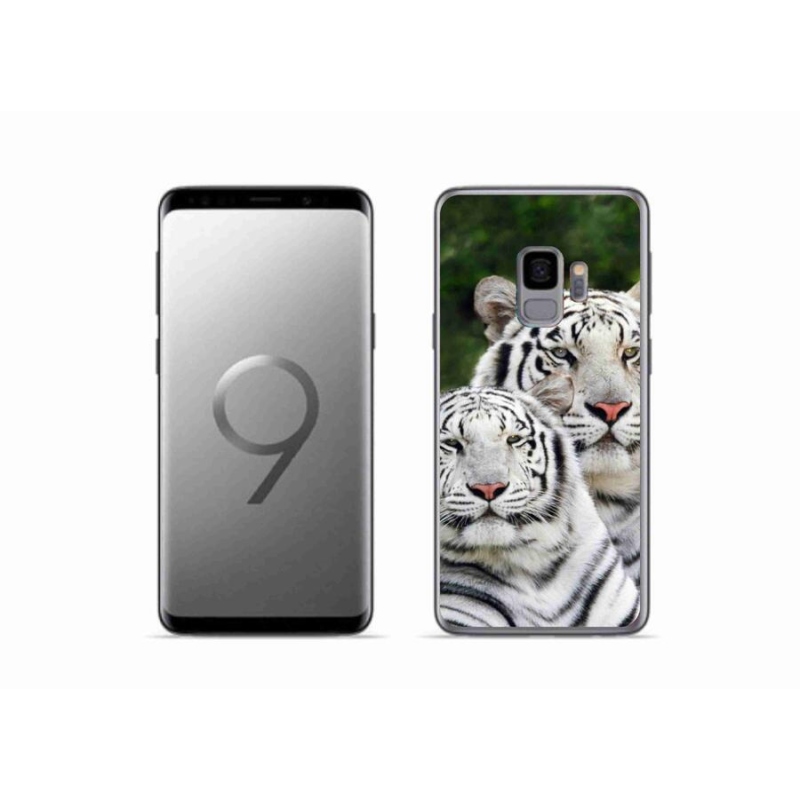 Gelový obal mmCase na mobil Samsung Galaxy S9 - bílí tygři