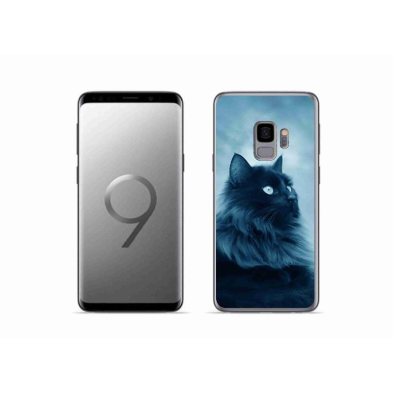 Gelový obal mmCase na mobil Samsung Galaxy S9 - černá kočka 1