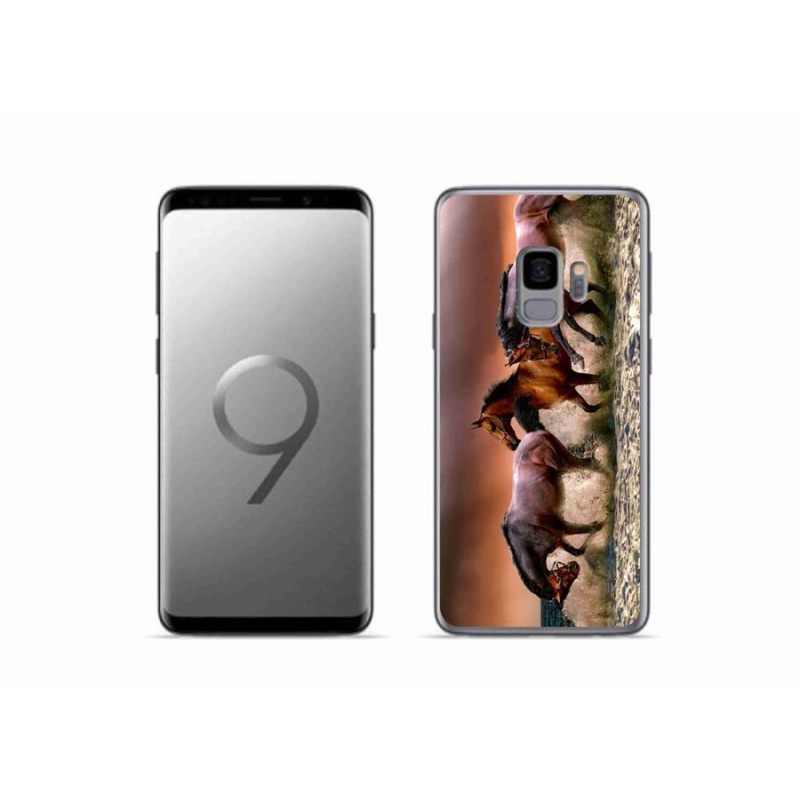 Gelový obal mmCase na mobil Samsung Galaxy S9 - koně 1