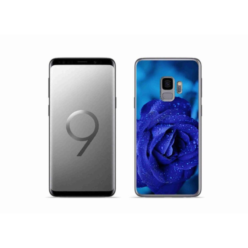 Gelový obal mmCase na mobil Samsung Galaxy S9 - modrá růže