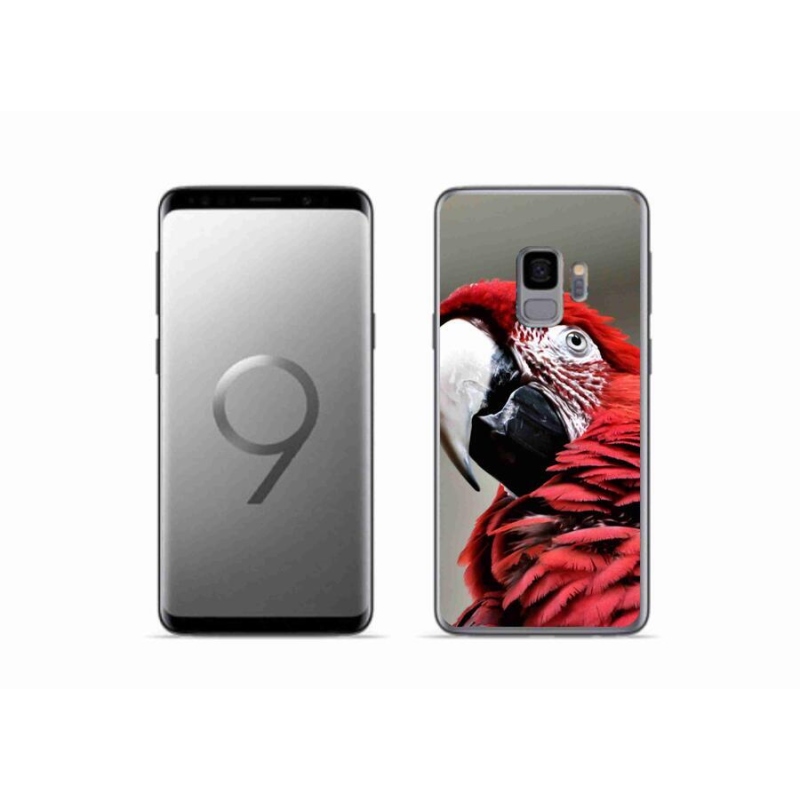 Gelový obal mmCase na mobil Samsung Galaxy S9 - papoušek ara červený