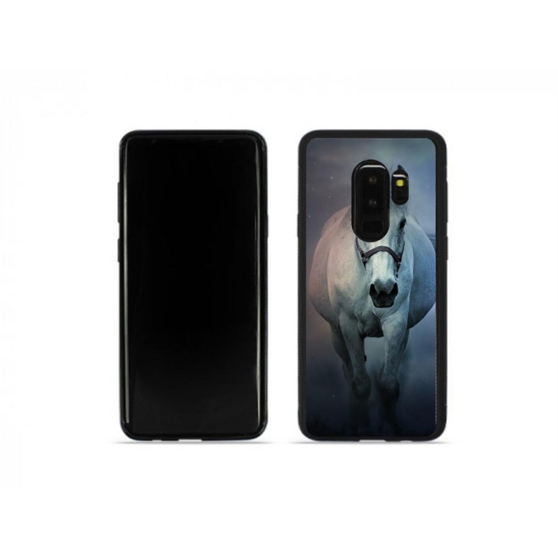 Gelový obal mmCase na mobil Samsung Galaxy S9 Plus - běžící bílý kůň