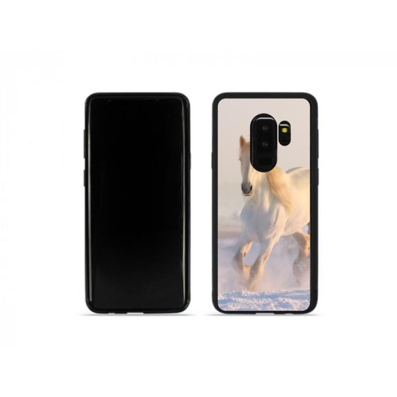 Gelový obal mmCase na mobil Samsung Galaxy S9 Plus - kůň ve sněhu