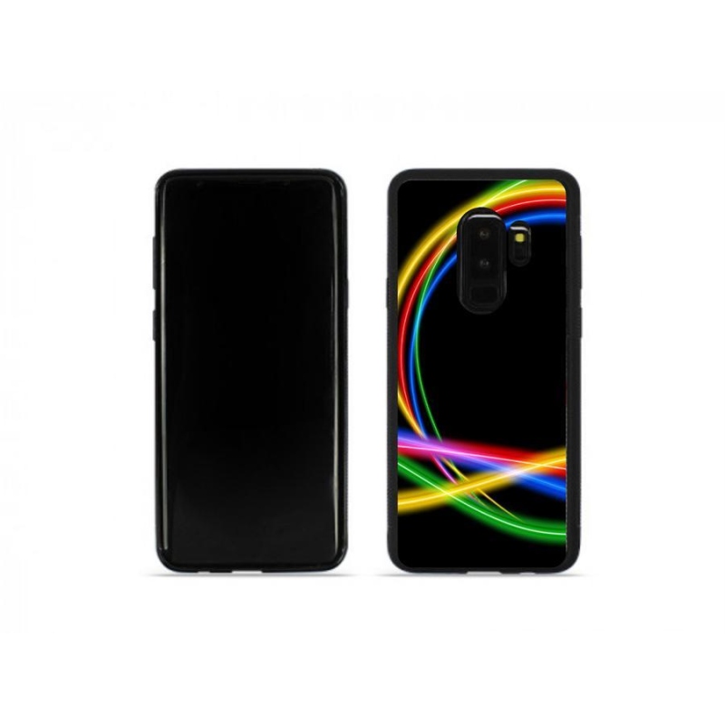 Gelový obal mmCase na mobil Samsung Galaxy S9 Plus - neonové kruhy