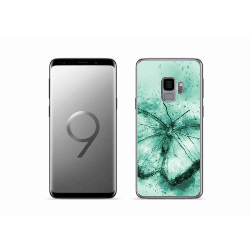 Gelový obal mmCase na mobil Samsung Galaxy S9 - zelený motýl