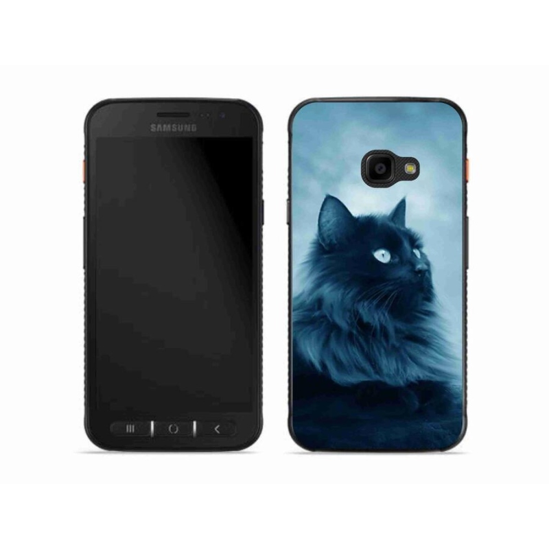 Gelový obal mmCase na mobil Samsung Galaxy Xcover 4S - černá kočka 1