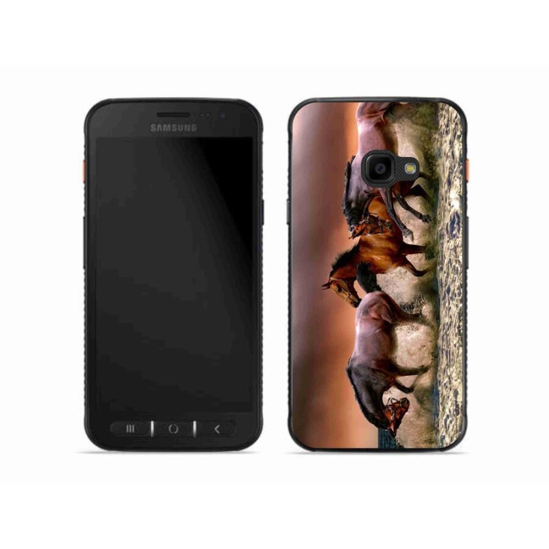Gelový obal mmCase na mobil Samsung Galaxy Xcover 4S - koně 1