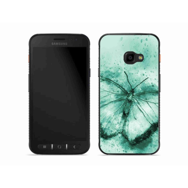 Gelový obal mmCase na mobil Samsung Galaxy Xcover 4S - zelený motýl