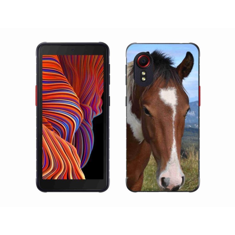 Gelový obal mmCase na mobil Samsung Galaxy Xcover 5 - hnědý kůň