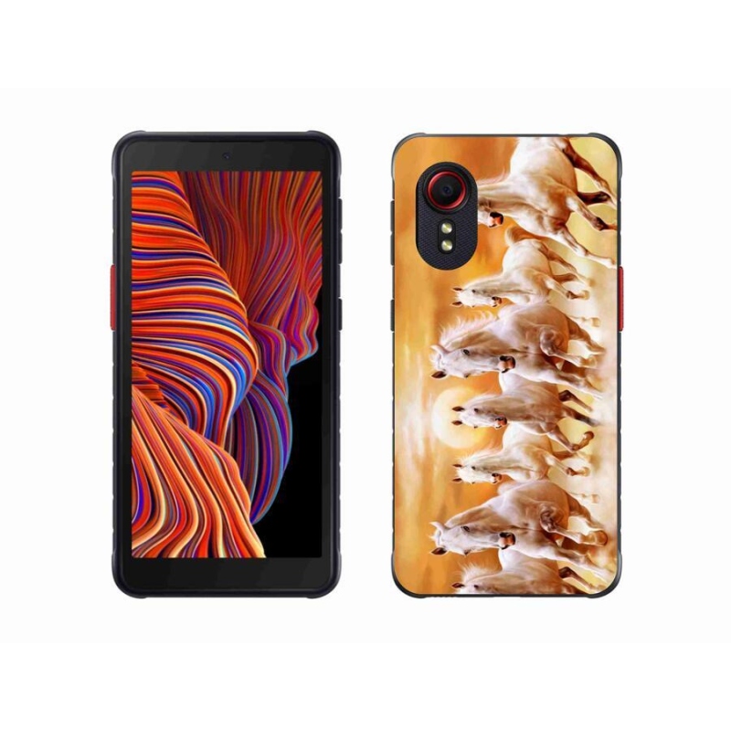 Gelový obal mmCase na mobil Samsung Galaxy Xcover 5 - koně 2
