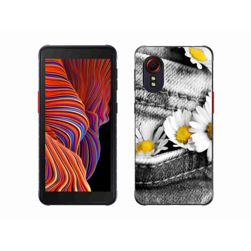 Gelový obal mmCase na mobil Samsung Galaxy Xcover 5 - kopretiny