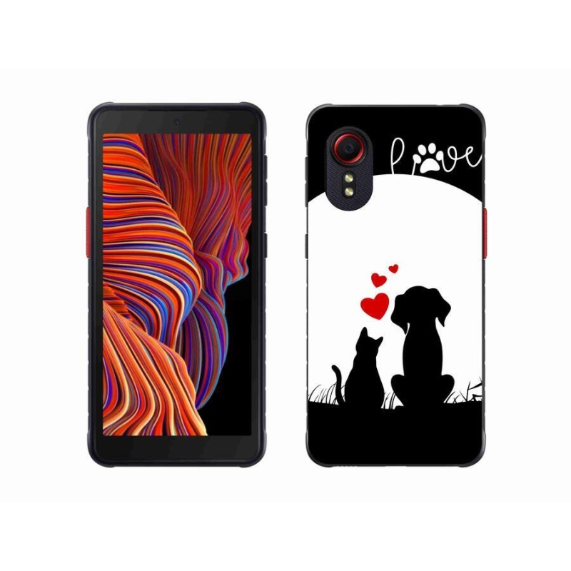 Gelový obal mmCase na mobil Samsung Galaxy Xcover 5 - zvířecí láska