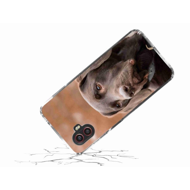 Gelový obal mmCase na mobil Samsung Galaxy Xcover 6 Pro - hnědý labrador