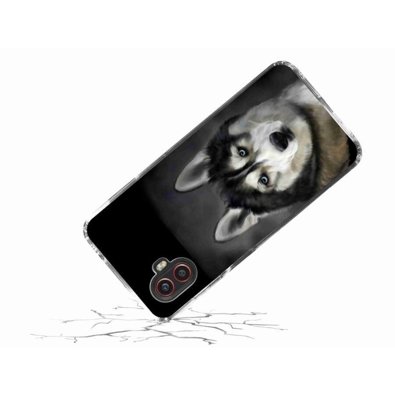 Gelový obal mmCase na mobil Samsung Galaxy Xcover 6 Pro - husky