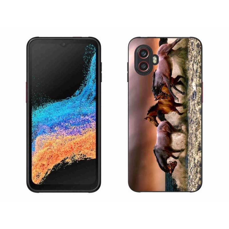 Gelový obal mmCase na mobil Samsung Galaxy Xcover 6 Pro - koně 1