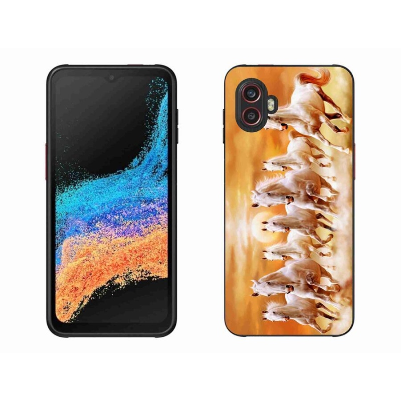 Gelový obal mmCase na mobil Samsung Galaxy Xcover 6 Pro - koně 2