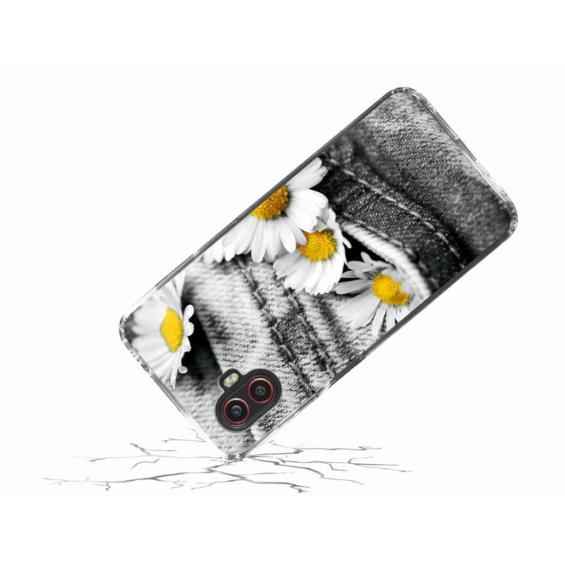 Gelový obal mmCase na mobil Samsung Galaxy Xcover 6 Pro - kopretiny