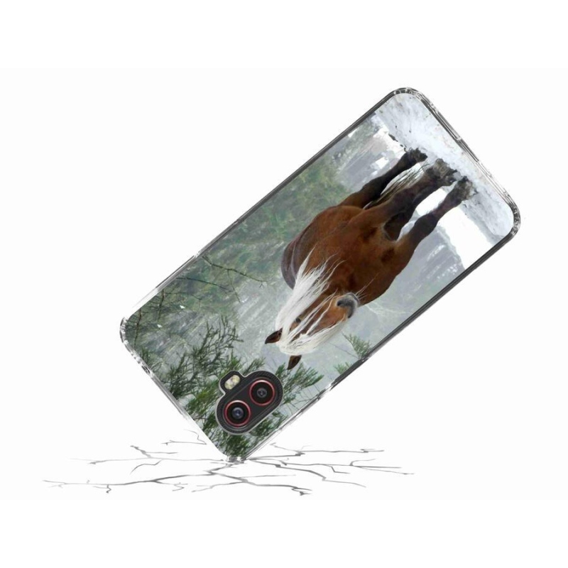Gelový obal mmCase na mobil Samsung Galaxy Xcover 6 Pro - kůň v lese