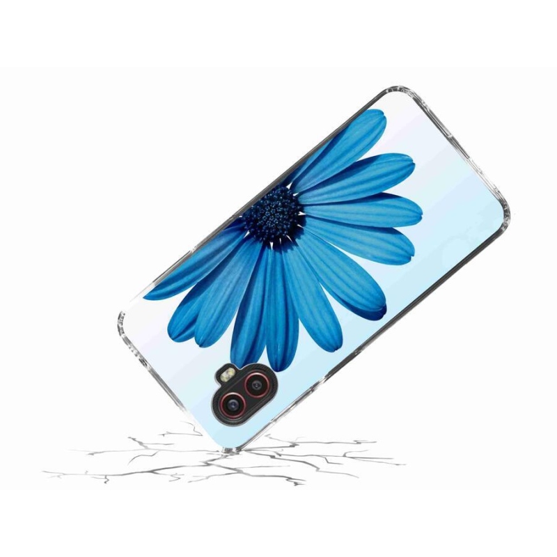 Gelový obal mmCase na mobil Samsung Galaxy Xcover 6 Pro - modrá kopretina