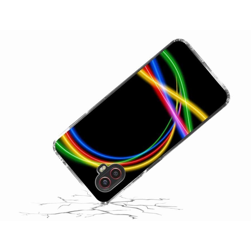 Gelový obal mmCase na mobil Samsung Galaxy Xcover 6 Pro - neonové kruhy