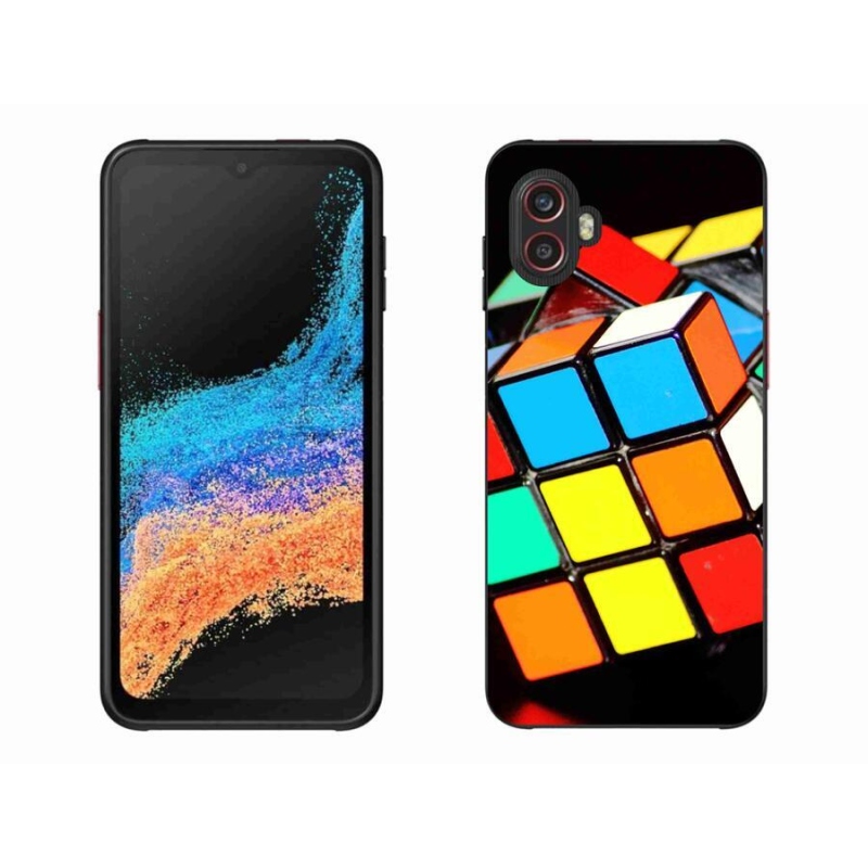 Gelový obal mmCase na mobil Samsung Galaxy Xcover 6 Pro - rubikova kostka