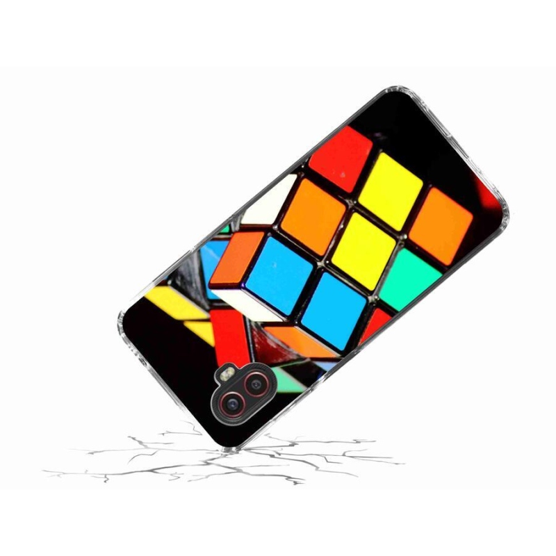 Gelový obal mmCase na mobil Samsung Galaxy Xcover 6 Pro - rubikova kostka