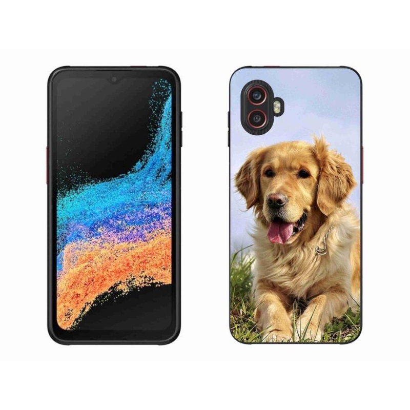 Gelový obal mmCase na mobil Samsung Galaxy Xcover 6 Pro - zlatý retrívr