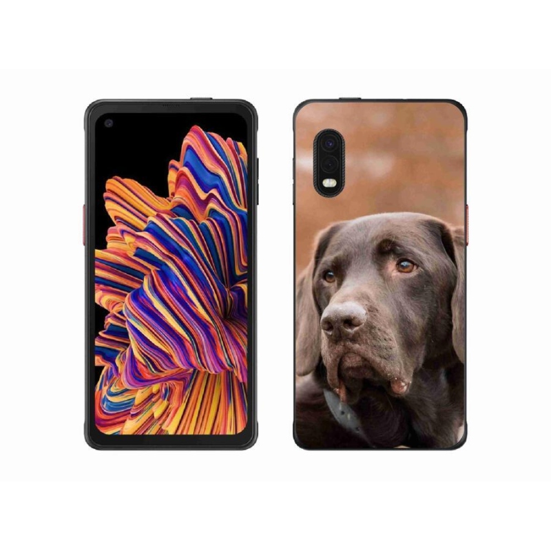 Gelový obal mmCase na mobil Samsung Galaxy Xcover Pro - hnědý labrador