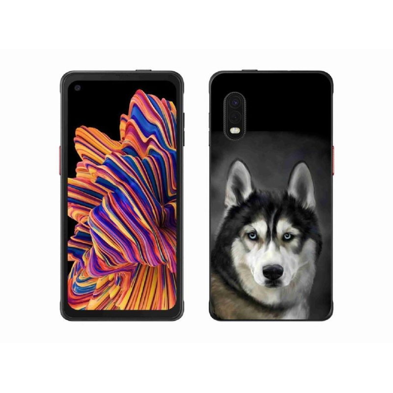 Gelový obal mmCase na mobil Samsung Galaxy Xcover Pro - husky