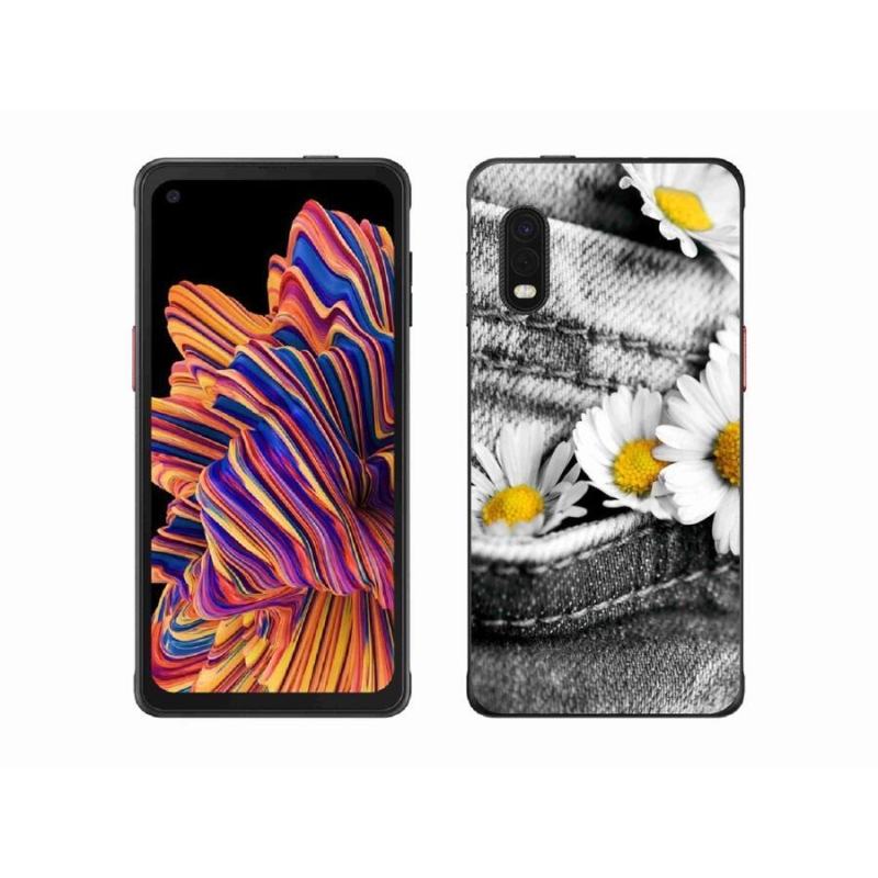 Gelový obal mmCase na mobil Samsung Galaxy Xcover Pro - kopretiny