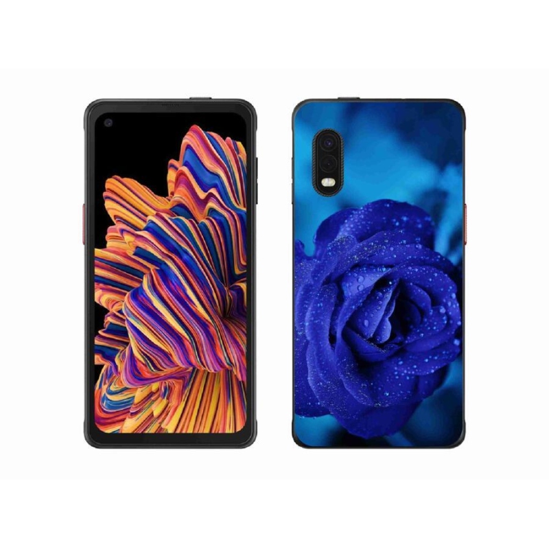 Gelový obal mmCase na mobil Samsung Galaxy Xcover Pro - modrá růže