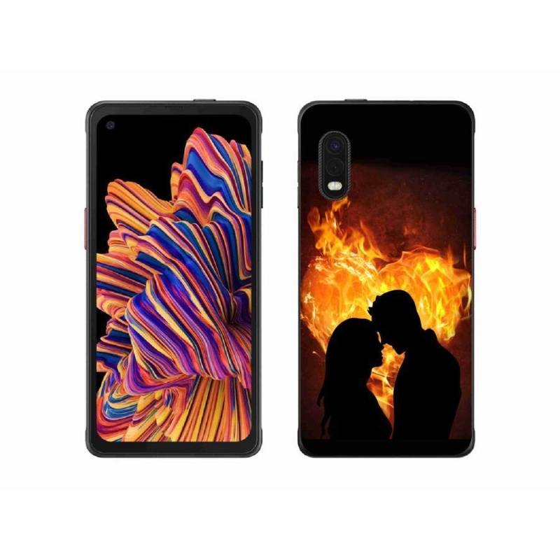 Gelový obal mmCase na mobil Samsung Galaxy Xcover Pro - ohnivá láska