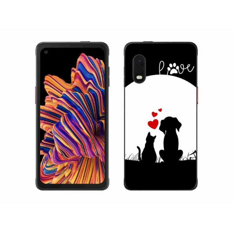Gelový obal mmCase na mobil Samsung Galaxy Xcover Pro - zvířecí láska