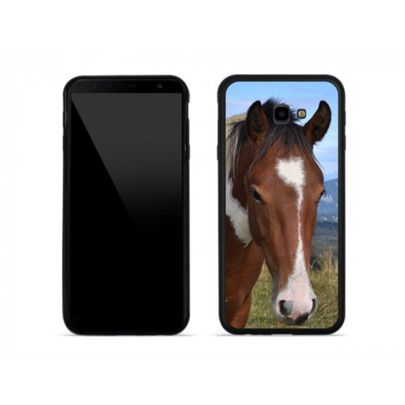 Gelový obal mmCase na mobil Samsung J4 Plus - hnědý kůň