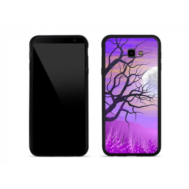 Gelový obal mmCase na mobil Samsung J4 Plus - kreslený opadaný strom