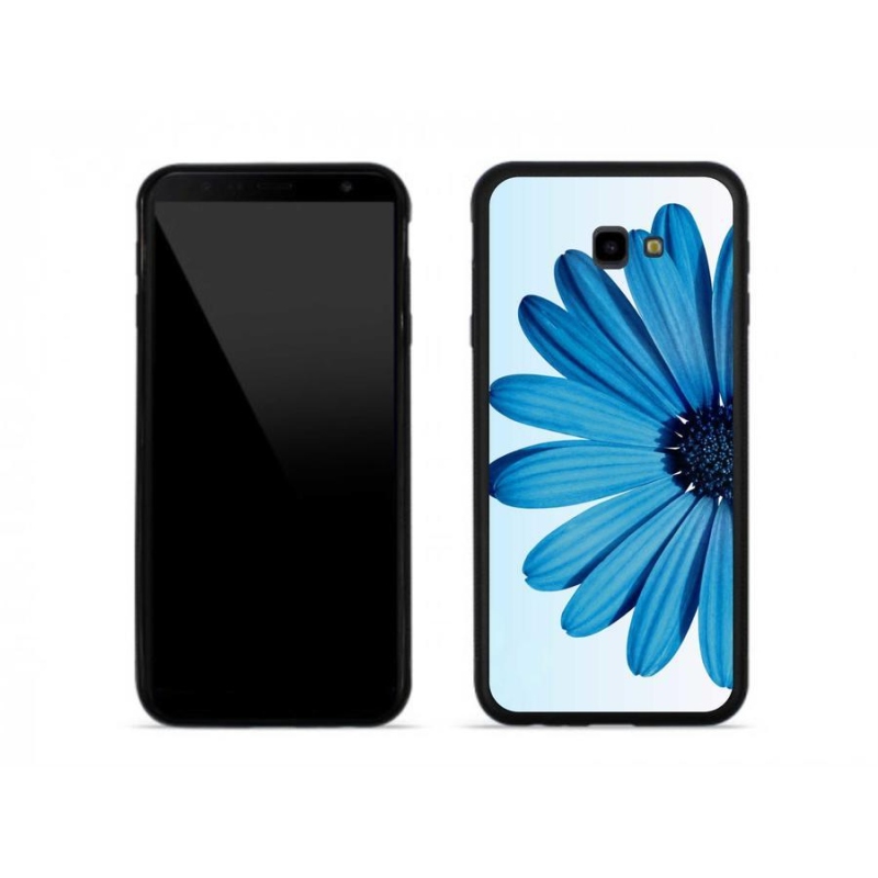 Gelový obal mmCase na mobil Samsung J4 Plus - modrá kopretina